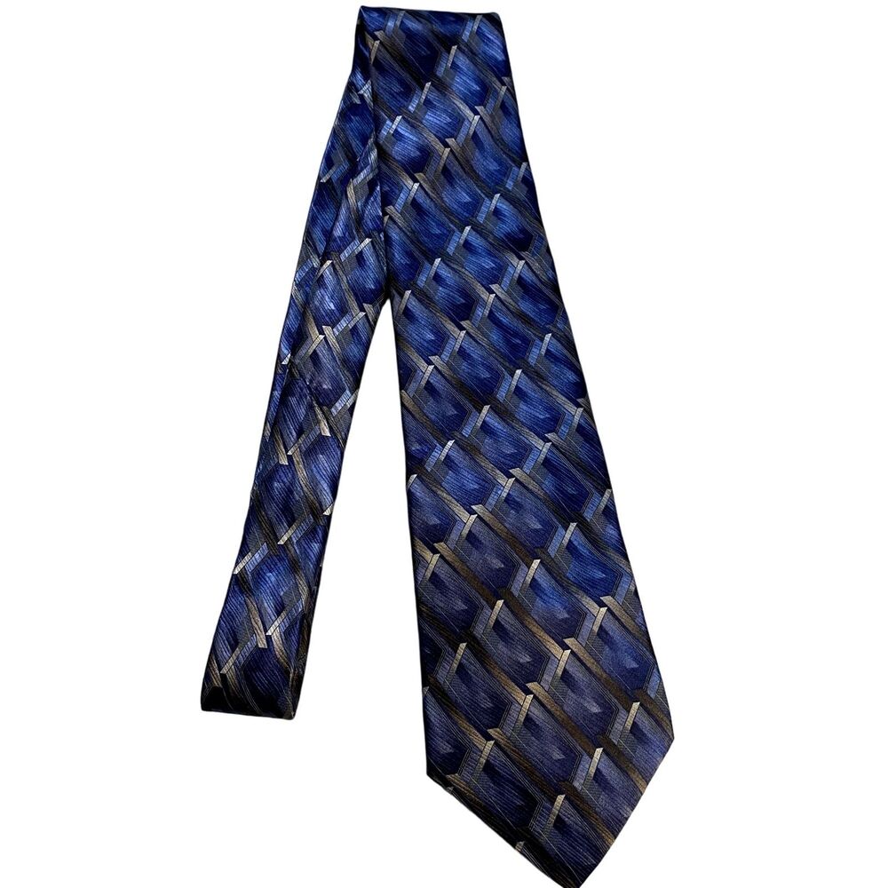 #7911 Stanford Royal Blue and Silver Mens Necktie